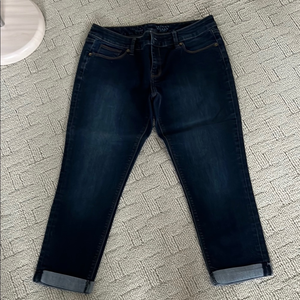 The Limited Dark Blue Ankle Jeans